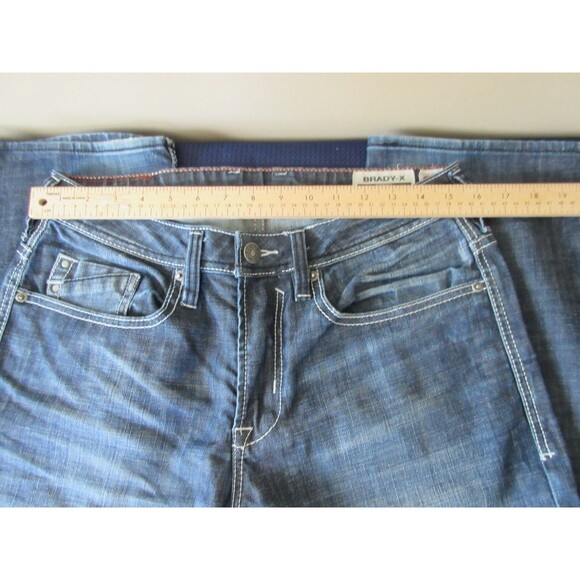 Buffalo Britton BRADY Jeans Mens Straight W31 L32  Blue Embroidered Pockets - Picture 4 of 8